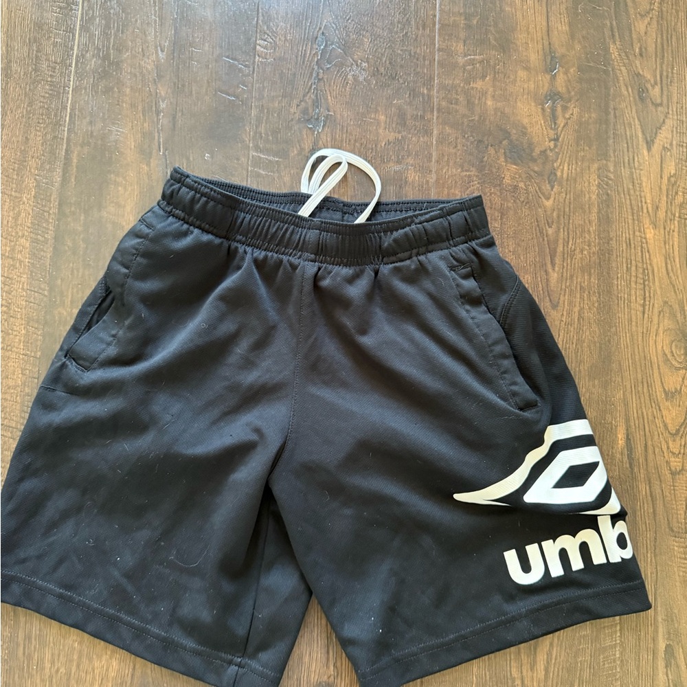 Umbro Black Athletic Boys Shorts